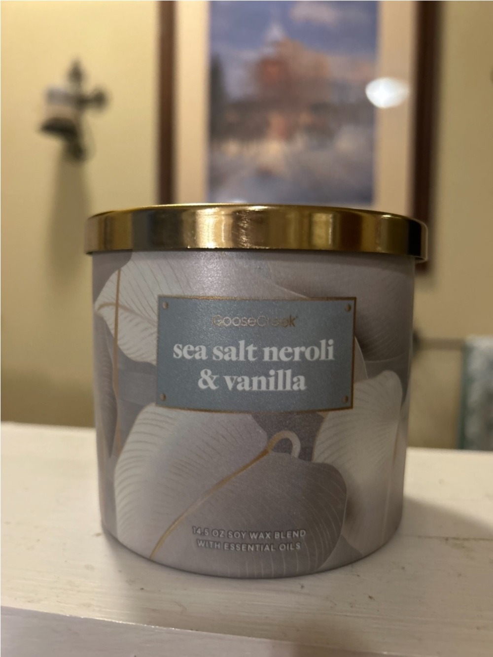 Goose Creek Sea Salt Neroli & Vanilla Candle — Soft Gray